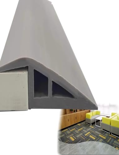 Profilé de bordure flexible, de finition auto-adhésive for moquette, moulure de transition robuste en PVC for bordure de sol, réducteur carrelage/moquette(5-7mm,600cm)