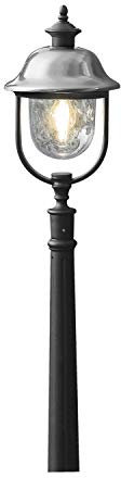 Konstsmide Parma 7242-000 Wegeleuchte / B: 24cm T: 24cm H: 118cm / 1x75W / IP43 / lackiertes Aluminium / matt-schwarz / Edelstahl