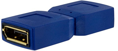 StarTech.com F/F DisplayPort Changer 20-pin DP Azul - Adaptador para cable (20-pin DP, 20-pin DP, Female connector / Female connector, Azul)