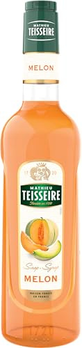 Sirop de Melon Mathieu Teisseire, pour boissons, sodas, cocktails avec ou sans alcool, milk-shakes, smoothies, bouteille de 70cl
