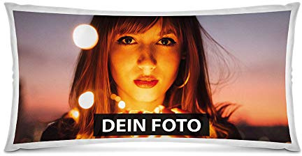 Print Royal Foto-Kissen XXL Selbst gestalten (80 x 40 cm) - mit Foto individuell Bedruckt/aus 100% Polyester/Personalisierte Geschenk-Idee/Kopf-Kissen inkl. Füllung