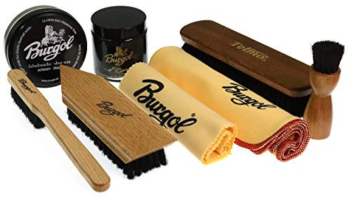 kleines Bürsten- und Schuhpflegekit Schwarz Pomade und Schuhwachs