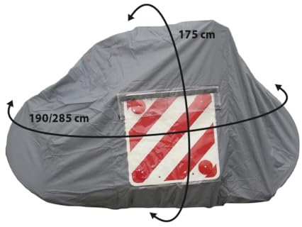 Générique Telo Copri Bici 2/3 Posti Camper con Porta Cartello, Misura Universale, UV Protection, Impermeabile, 25 cm x 32 cm x 1 cm