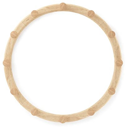 Umbra Slinka Wandgarderobe, Modulare Garderobenleiste mit 12 Haken, Holz, Natur, Einheitsgrösse