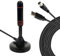 HD-Line & Leyf HD-980T Antenne TV İntérieur Puissante, High Gain VHF-UVF-FM DVB-T2 Décodeur TNT HD Terrestre/Antenne à Base magnétique Portable pour Une réception puissante du Signal TV, 3m Câble