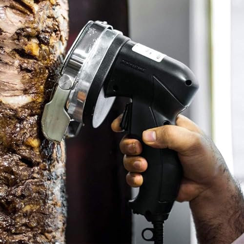 Weyot Cuchillo Eléctrico para Kebab, Cortador Eléctrico De Kebab, Cortador De Hoja De Acero Inoxidable Duradero Grosor De Corte Ajustable para Restaurante