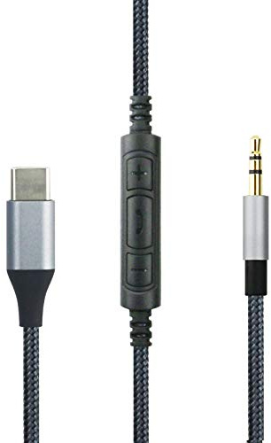 ABLET USB C to 2.5mm Audio Cable Compatible with Bose Noise Canceling 700, QC35 QC35ii QC45 Headphone, Remote Volume Mic Compatible with Samsung Galaxy Compatible with Oneplus android Phone
