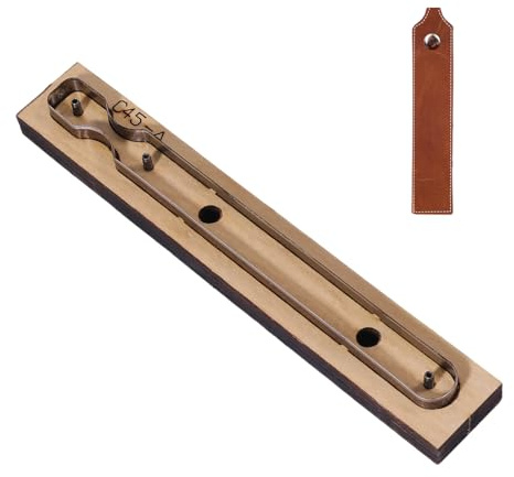 GLOBLELAND Troquel de corte de cuero con base de madera para manualidades de cuero