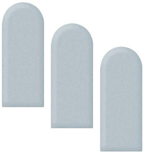 3 Stück Antikollisions-Wandaufkleber, 20 x 50 cm gepolsterte Wandpaneele, Selbstklebende Wandpolsterung für Bettkopfteile zur Wanddekoration (Farbe: Hellblau, Größe: 20 x 50 cm)