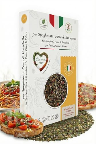 Condiviso GIFT - Mix Spezie Senza Sale con Origano Siciliano 50g | Peperoncino calabrese, Blend artigianale italiano, Senza additivi, Ideale per pasta pizza bruschette