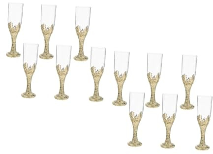 PRETYZOOM 12 Stck. Weinglas der Kirche Dekoration Vintage mittelalterliche Weinkelche Goblet für Wohnkultur Wein Trinkbecher Becher für die Party Retro Weinkelch p.s Golden