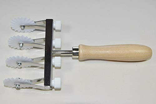 Elettro Center Tagliapasta Lame Dentate Regolabile, Pom, Bianco, 21x10x4 cm