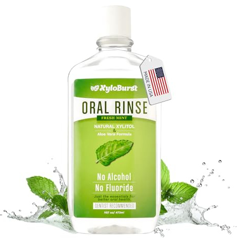 Xyloburst Oral Rinse Mouthwash - Natural Xylitol Mouthwash | Fluoride Free Mouth Wash | Alcohol Free Mouth Wash | Fresh Mint Mouth Rinse | SLS Free