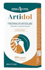 ERBA VITA Artidol 60 Capsule integratore alimentare a base di Boswellia e Artiglio del Diavolo, per un'azione mirata sulla funzionalità articolare