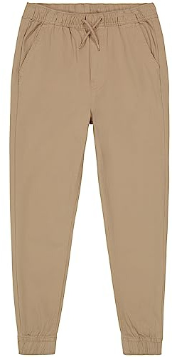 Nautica boys School Uniform Jogger Track Pants, Khaki, 10 12 US