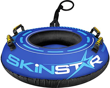 SkinStar Cross Profi Snow Tube Ø100cm Schlitten Bob Rodel Reifen Schneereifen Rutschreifen (BLUE-100 cm)