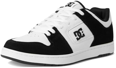DC Herrar Manteca 4 casual skatesko skatesko, Vit/svart, 47 EU