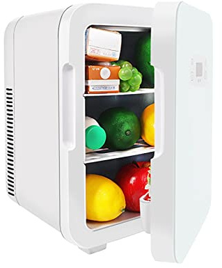 Mini Frigorifero Frigo Portatile Per Bevande Alla Birra Con Controllo Della Temperatura Impianto Termoelettrico Più Fresco E Più Caldo Per Auto / Campeggio / Viaggi Alimentato AC / DC ( Color : Dual C