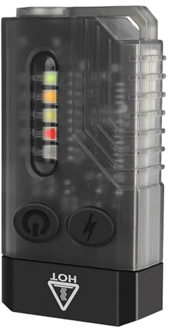 Vortex V10 EDC Ficklampa med Röd UV Blå Grön Gul Vitt Ljus Nödsignaler Fluorescerande Kraftfull 1000lm Uppladdningsbar IPX4 multi-färger och ljusstyrka Vattentät Magnetisk ände