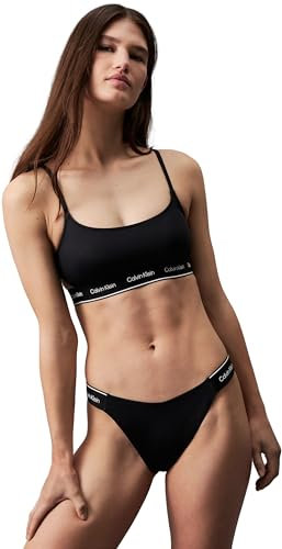 Calvin Klein Top de Bikini Tipo Bralette sin Aros para Mujer, Negro (Pvh Black), M