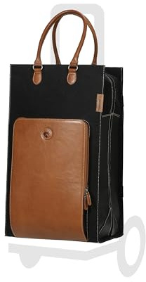 Andersen Einkaufstrolley Ersatztasche - 49 Liter - Fronttasche | Tragegriff - extra Innenfach - wasserabweisend - faltbar - Charu braun