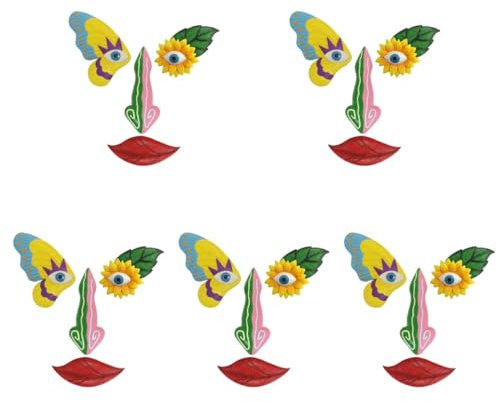 YARNOW 5 Set Set faccia albero farfalla albero di eucalipto all'aperto gnomi ghirlande venni viti adornare facce di alberi per giardino ornamento di disegno del fronte dell'albero resina