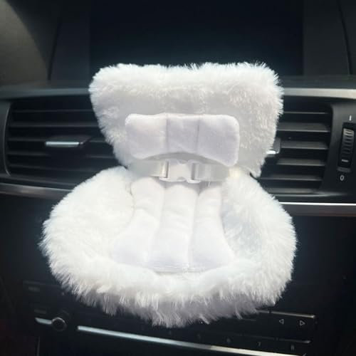 fufupaw Autositz, Puppe Autositz, Autositzdekoration, Weißes Plüsch, Multifunktional, Auto, Reisen Und Zuhause