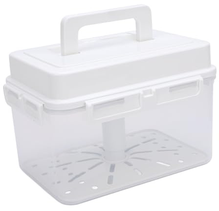 WGFOIP Récipient à Kimchi, Boîte de Fermentation Transparente de Grande capacité avec Plaque de Presse élastique pour le Marinage de la Choucroute au Kimchi (ART)