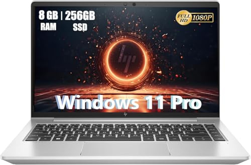 HP EliteBook 645 G9 Ordinateur Portable Professionnel, AMD Ryzen 5 Pro 5675U, 14 FHD (1920 x 1080), 8 Go de RAM, SSD 256 Go, Clavier américain (QWERTY), Windows 11 Pro (reconditionné)