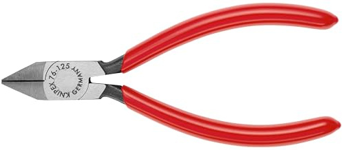KNIPEX Tools - Electronics Diagonal Cutters (7681125), Red