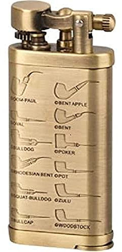 Passatore Leonard Briquet à pipe en laiton satiné antique avec bouchon pipe dans une boîte cadeau