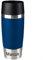 Emsa, Edelstahl, Isolierbecher MIT Gravur (z.B. Namen) 360ml TRAVEL Mug Blau mit persönlicher Rundgravur, Travelmug Kaffee & Tee Thermo to-go-Becher mit Quick Press Verschluss 100% auslaufsicher