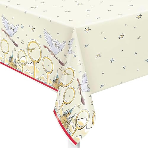 Unique 23563 Harry Potter Paper Tablecloth-2.13 m x 1.37 m Party, Multicolour