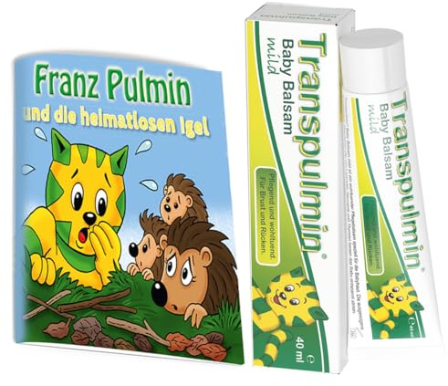 Transpulmin Baby Balsam mild: Wohltuender Erkältungsbalsam für Kinder ab 3 Monaten, bei Erkältung, Husten und Schnupfen, 40 g Balsam + Pixi Büchlein