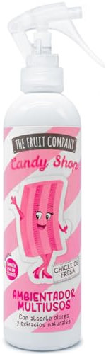 The Fruit Company Spray Ambientador CHICLE DE FRESA Aroma Multiusos 200ml Absorbe Olores Candy Shop