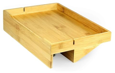 bed Tray Clip On shelf Breakfast Tray Ergonomic Space Saver Side Table for Bed & University Essentials Unique Wooden Clamp Camper Van Camping Companion