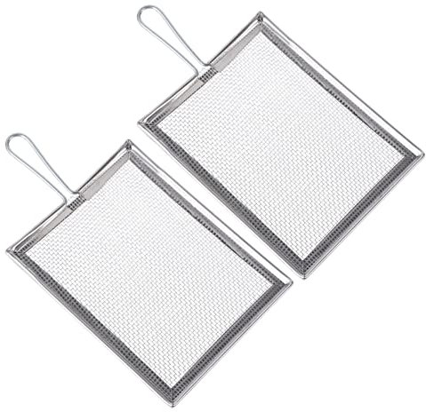 Operitacx 2pezzi Setaccio Quadrato Inossidabile per Filtrare e Polimeri Strumenti per Ceramica e Arte