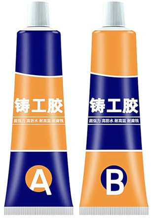 A&B Metal Glue, Metal Glue High Strength Bonds Metal to Metal (50g*2), Weld Metal Repair Paste, Metal to Metal Glue for Steel, Metal, Cast Iron