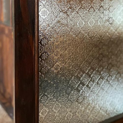 Fensterfolie Blickdicht Selbsthaftende,fensterfolie Blickdicht von aussen | 30x300cm fenster sichtschutzfolie Fenster Retro, Begonienblütenmilchglasfolie selbstklebend fenster Für Badezimmer Küche Home
