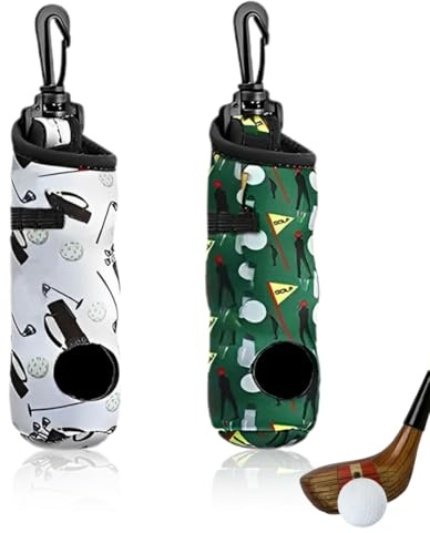 2 pcs Sac de en néoprène Balle Sac Titulaire Utilitaire Poche, Pochette de Balle de Golf Portable,Tees Titulaire Carry Bag Carrier Pouch Ceinture Ceinture Sports Accessoires