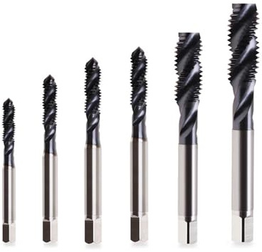 Gewindebohrer, Spiralnut, metrisch, M2-M16, TICN-beschichtet, Werkzeugmaschinen(10PCS,M10x1)