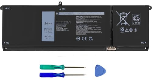 ESTENGPRO 54Wh V6W33 Laptop Battery Replacement for Dell Inspiron 15 3520 3511 3515 3510 5510 5515 5310 5635 5625 5630 5635 7415 7435 7425 7430 7445 2n1 Latitude 3520 3330 3420 3320 Vostro 3515 3525.
