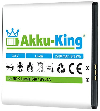 Akku-King Akku kompatibel mit Nokia BV-L4A - Li-Ion 2200mAh - für Microsoft Lumia 540, Lumia 830