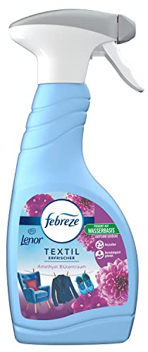 Febreze Textilerfrischer Spray (500 ml) Lenor Amethyst Blütentraum, Textilspray entfernt Gerüche und hinterlässt Frischeduft