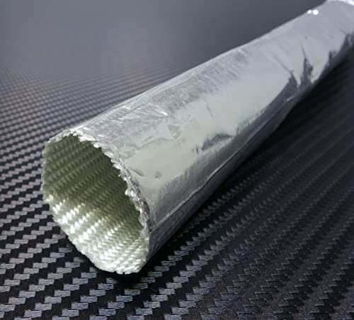 Schlauchland 1m Alu-Titan Hitzeschutzschlauch ID 10mm *** VIELE GRÖSSEN *** Heat Sleeve Thermoschutz Isolierschlauch Kabelschutz Kabelschlauch