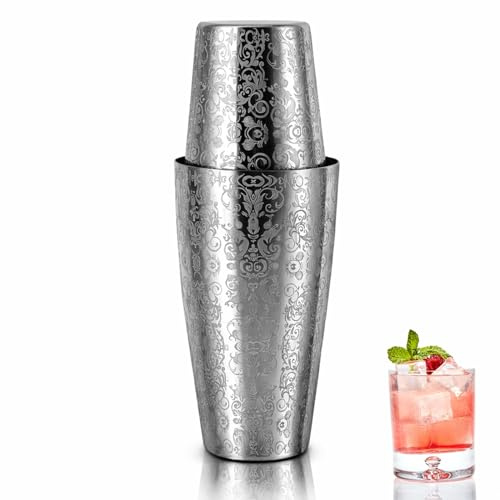 Coctelera, Coctelera para Bebidas Coctelera Boston de Acero Inoxidable Juego de Coctelera para Bartenders Coctelera para Martini para Bartending y Home Bar