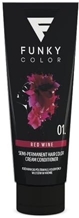 FUNKY COLOR RED WINE 01, Semipermanent Haarfärbung, Semipermanent Hair color. (28 Farben).