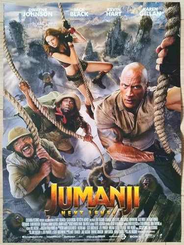 Générique JUMANJI Next Level Kinoposter Original (kleines Format 53 x 39 cm Rolle) Film 2019 Dwayne Johnson Jack Black