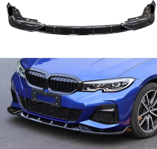 PEJLHK Auto-Frontstoßstangenspoiler-Splitterlippe für BMW 3 Series G20 M Pack 2019-2022 320i 330i, Kratzfester Diffusorspoiler, Body Kits,Carbon Look
