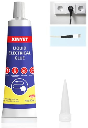 Xinyet Liquid Electrical Tape,Liquid Insulating Waterproof Fast Fixed Dry Sealing Glue, Insulating Electrical Tape Glue, Fast Dry Liquid Electrical Tape for Wires & Cables, Marine (Black)